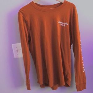 burnt orange cozy long sleeved shirt